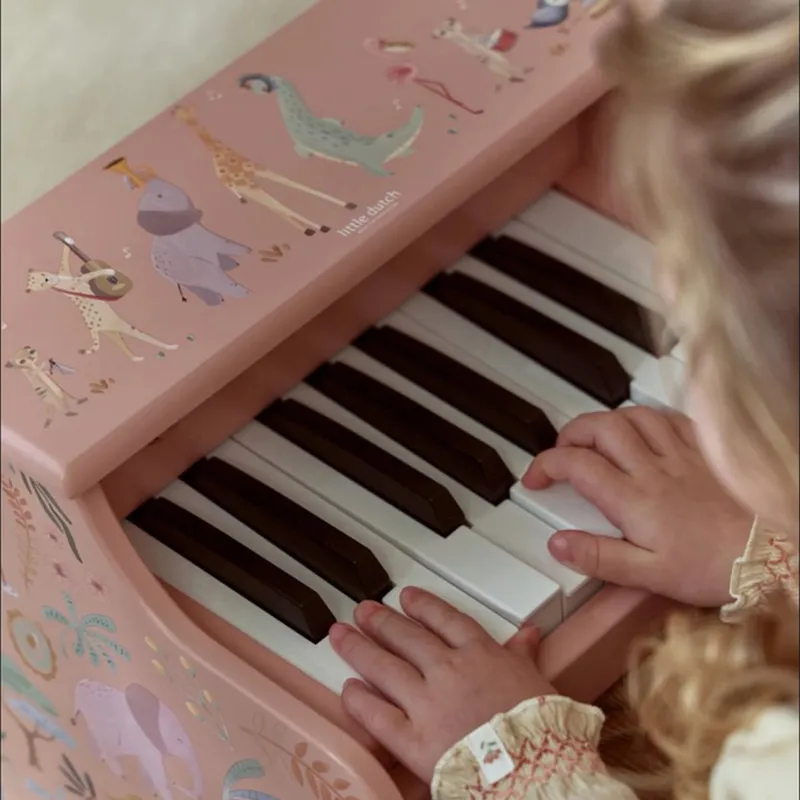 Little Dutch Safari Friends Holzklavier – Rosa