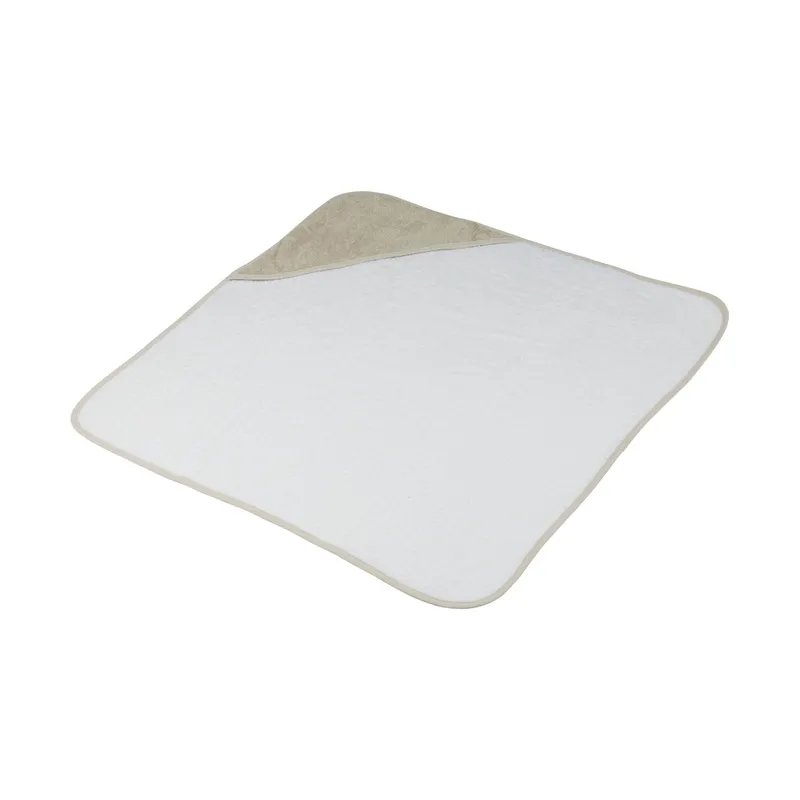 Babypark Badecape Weiß / Beige