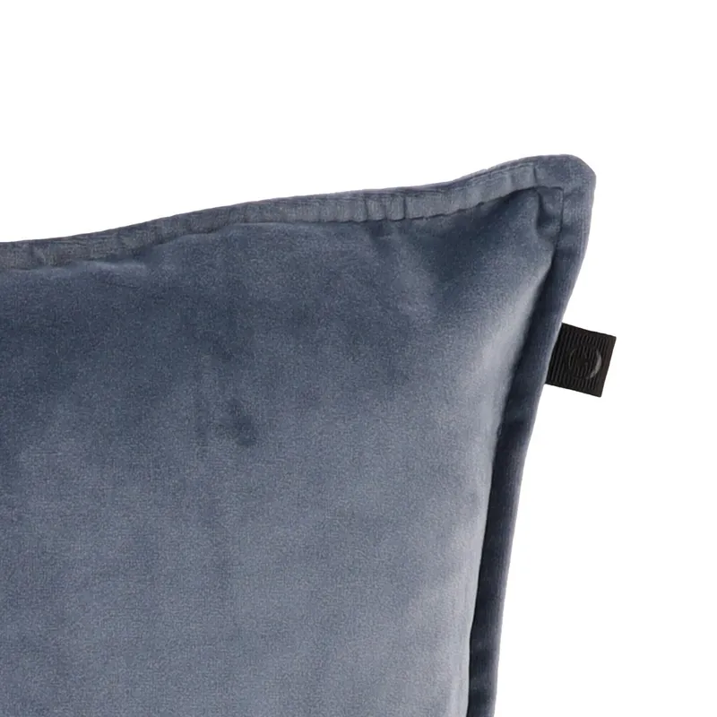 Overseas Middlestitch Kissen - 60 x 60 cm – Samt – Cool Grey