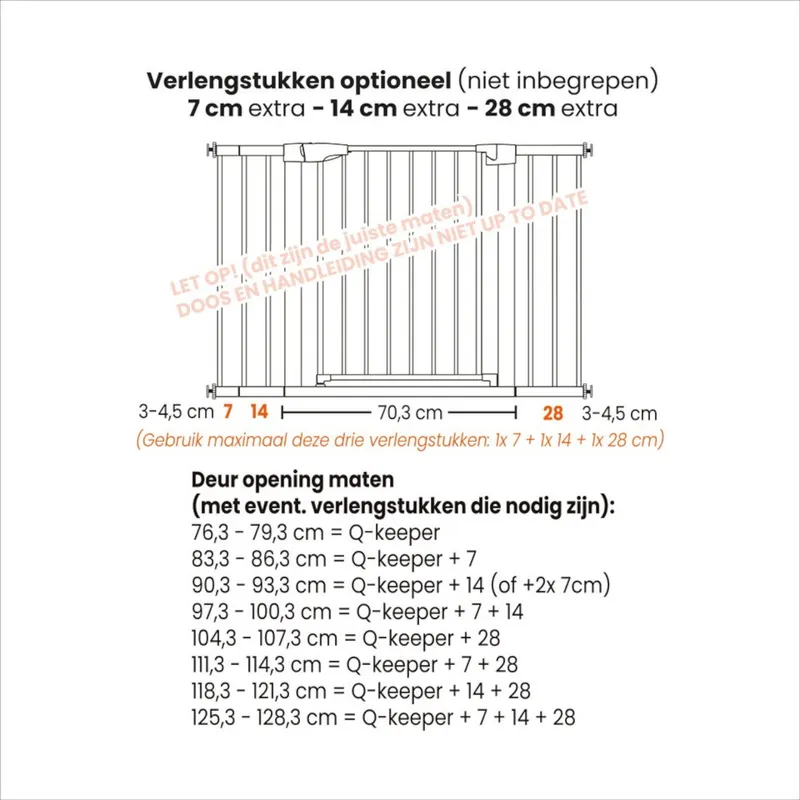 Qute Treppenschutzgitter – Q-Keeper – Schwarz - 76-82cm
