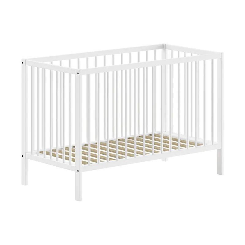 Vipack Dino Babybett - 60 x 120 cm - Weiß