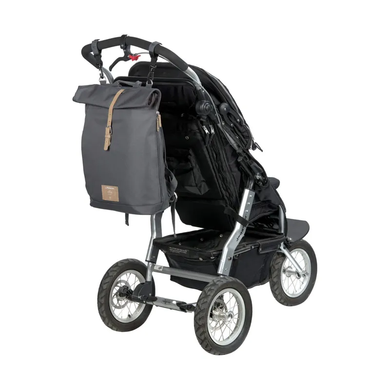 Lässig Rolltop Wickelrucksack Anthrazit
