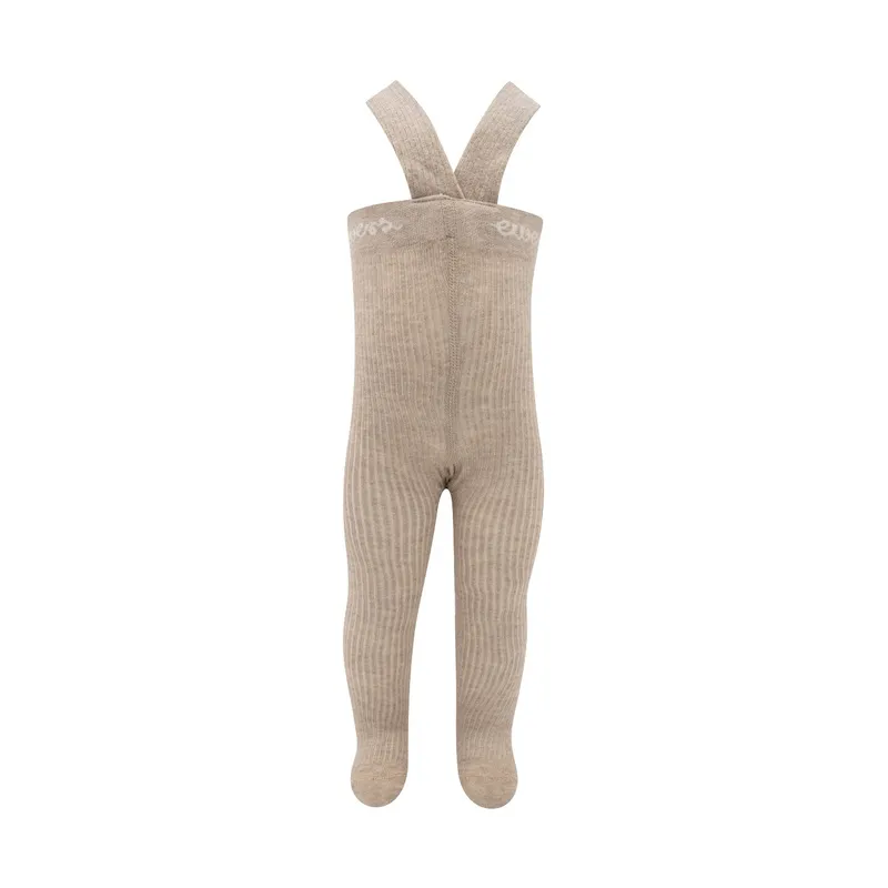 Ewers Strumpfhose Mit Hosenträgern - Gr. 74 - Beige Melange