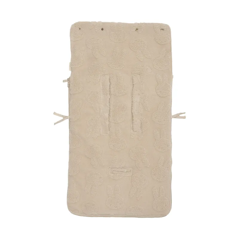 Jollein Miffy Jacquard Fußsack Teddy - Gruppe 0+ 3/5 Punkt Gurt - Sand