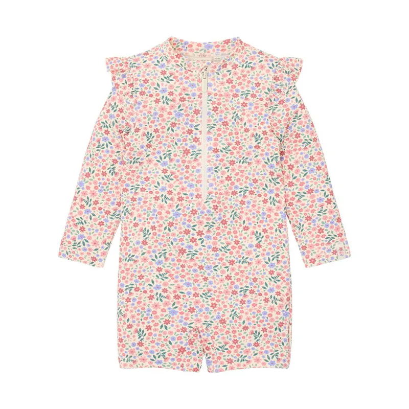 Little Dutch Langarm-Badeanzug - Dreamy Flowerfield - Größe 98/104