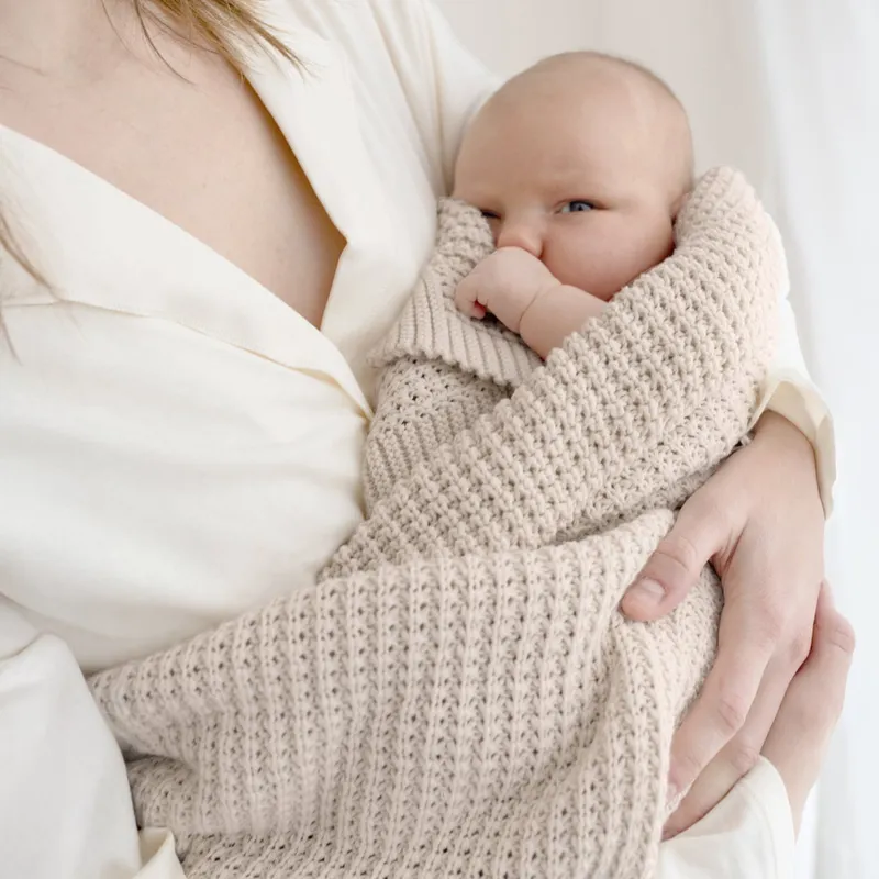 Bemini Babydecke - Knitty - 80x100 cm - Sesame