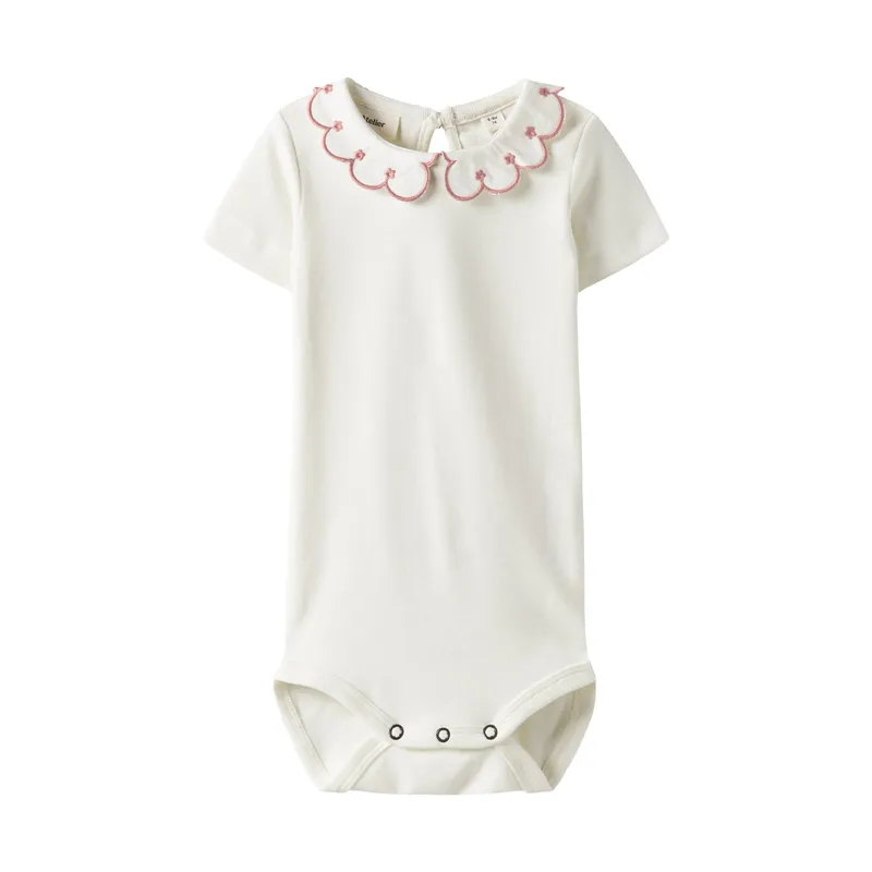 Lil’ Atelier Rose Tan Babybody - Größe 56 - Coconut Milk