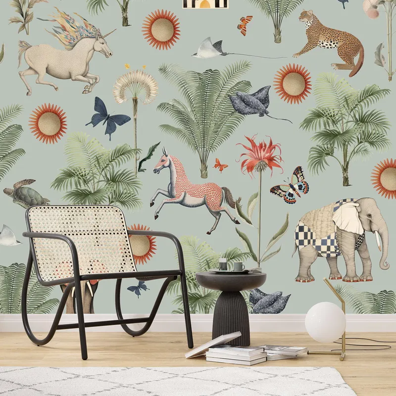 Creativ Lab Vliestapete - Butterfly Garden Blue - 389,6 x 280 cm