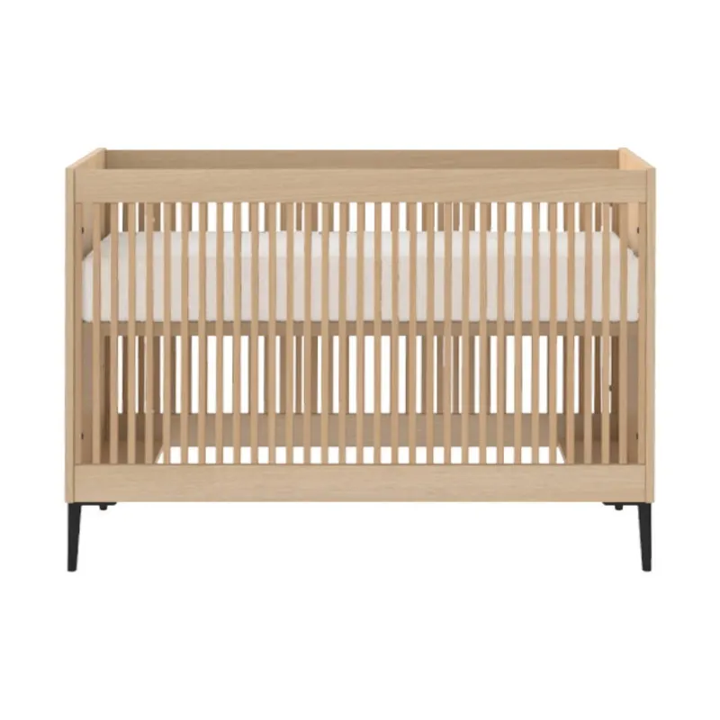 Kidsmill Levi Babybett Natur Eiche mit runden Möbelfüßen 60 x 120 cm
