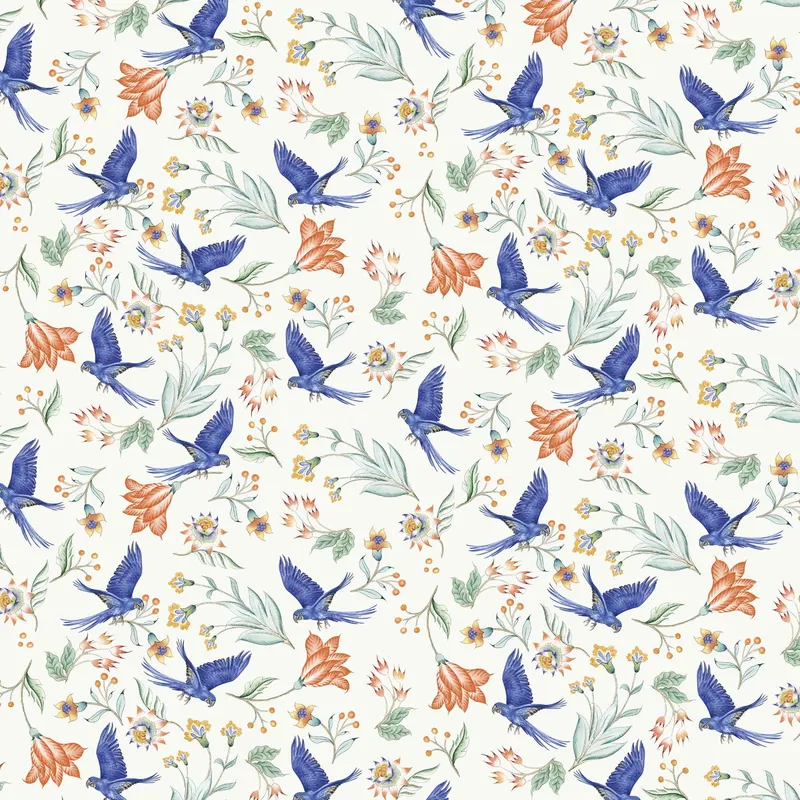 Creative Lab Amsterdam Paisley Parrot Tapete 400 x 280 cm