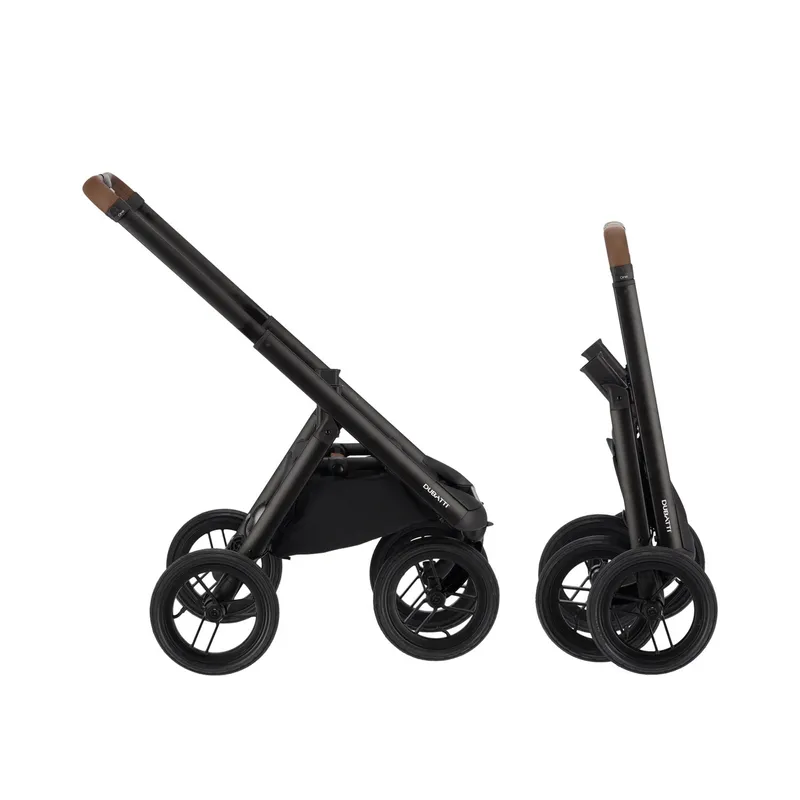 Dubatti One E6 Kinderwagen Dark Brown | Kindersitz| Base