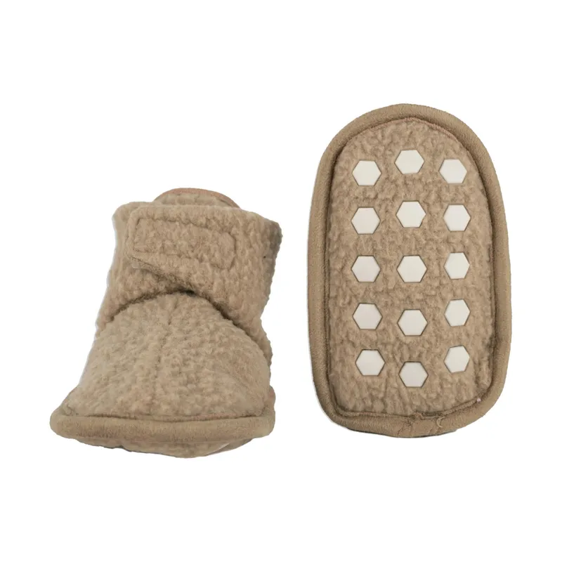 Lodger Hausschuhe - Teddy Fleece - Beige - 6-12 Monate