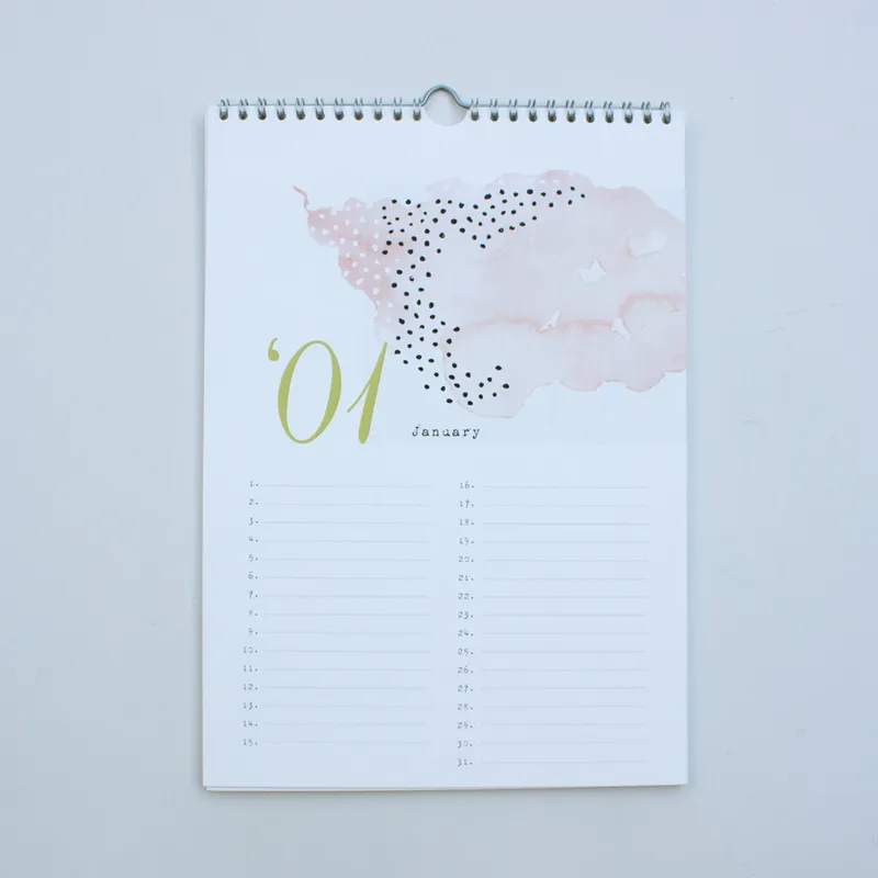 Fabrikten Watercolour Jahreskalender