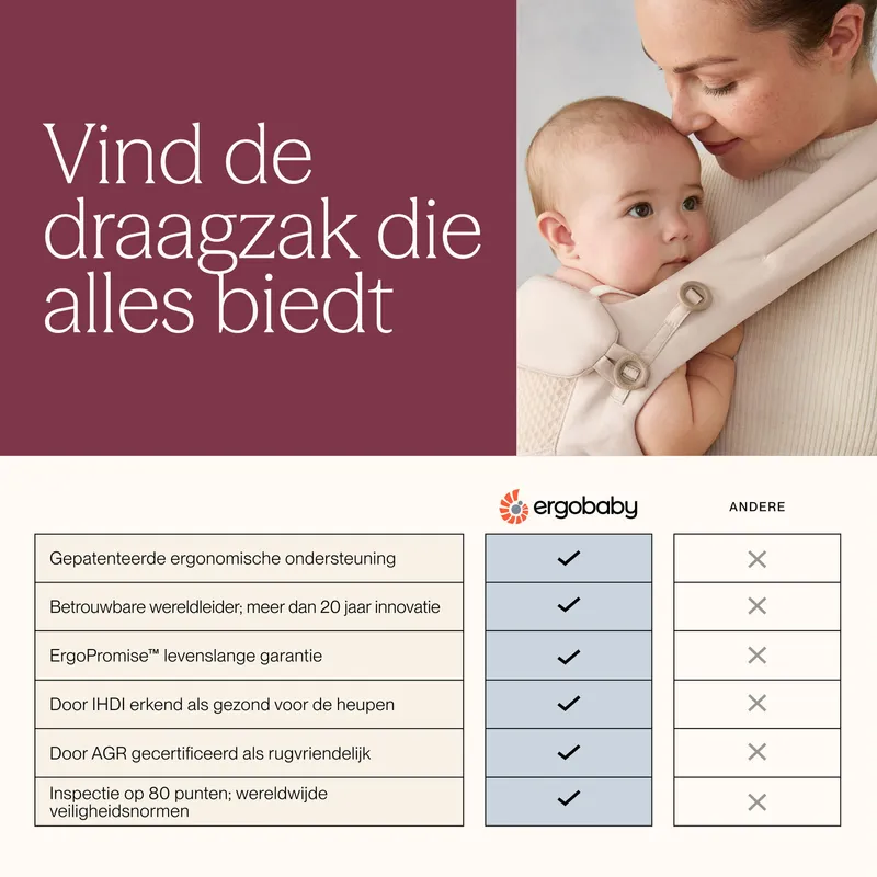 Ergobaby Adapt SoftFlex Mesh Babytrage - Natural Beige