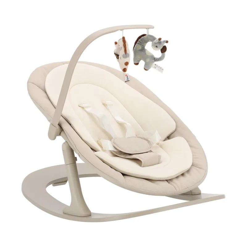 Qute Hochstuhl & Wippe - Q-Sittle - Full Clay/Brown/Ivory