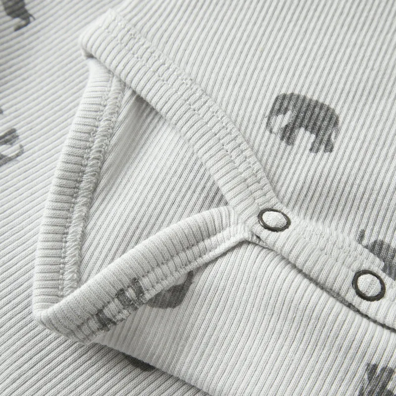 Lil Atelier Babybody - Gr. 74- Glacier Gray Elephant