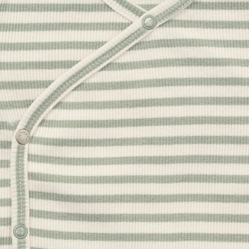 Noppies Langarm Wickelshirt Stripe – Größe 56 – Iceberg Green