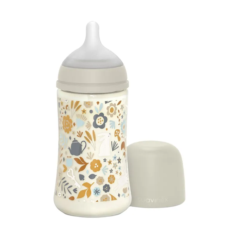 Suavinex Babyflasche - SX Pro - Wonderland - Medium Flow - 270ml - Beige