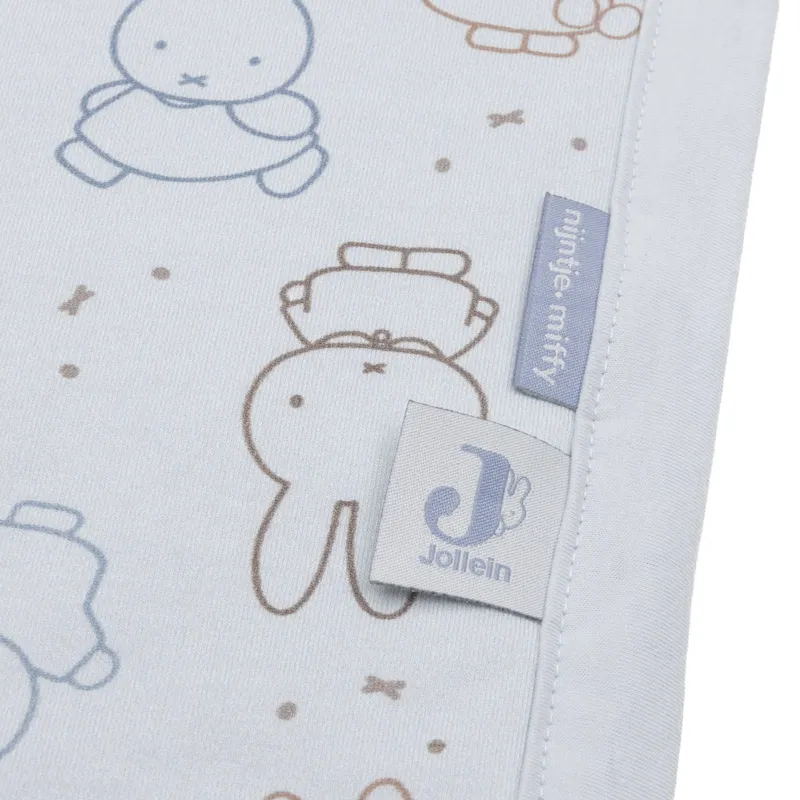 Jollein Miffy Moments Babydecke - 75 x 100 cm - Cloudy Blue