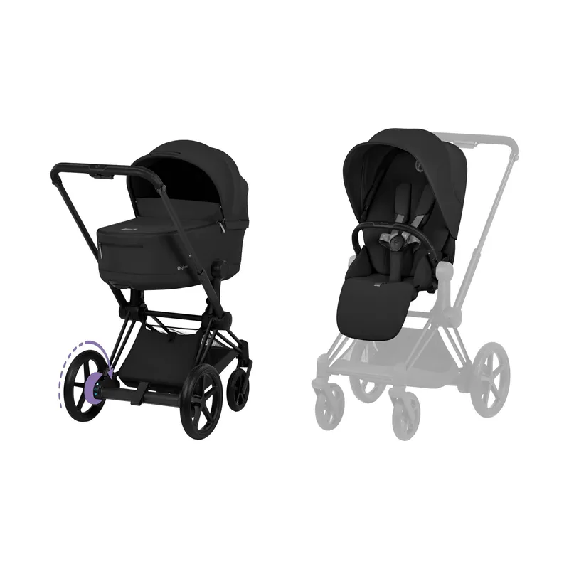 Cybex ePriam 5 Comfort Kinderwagen 2-in-1 - Black / Sepia Black