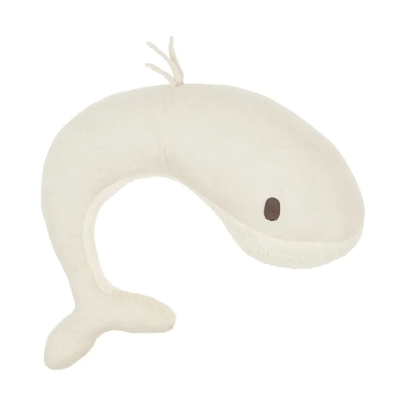 Nanami Stillkissen Klein - Travel Whale - Baumwolle/Leinen