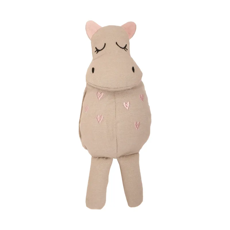 Roommate Hippo Rag Puppe Grau