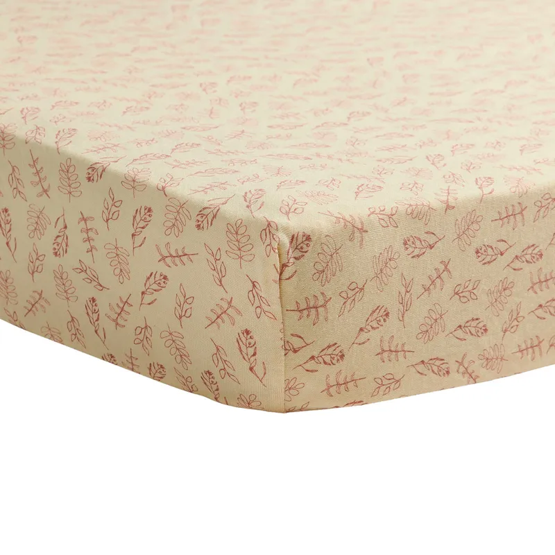 Jollein Meadow Spannbettlaken Rosewood 60 x 120 cm