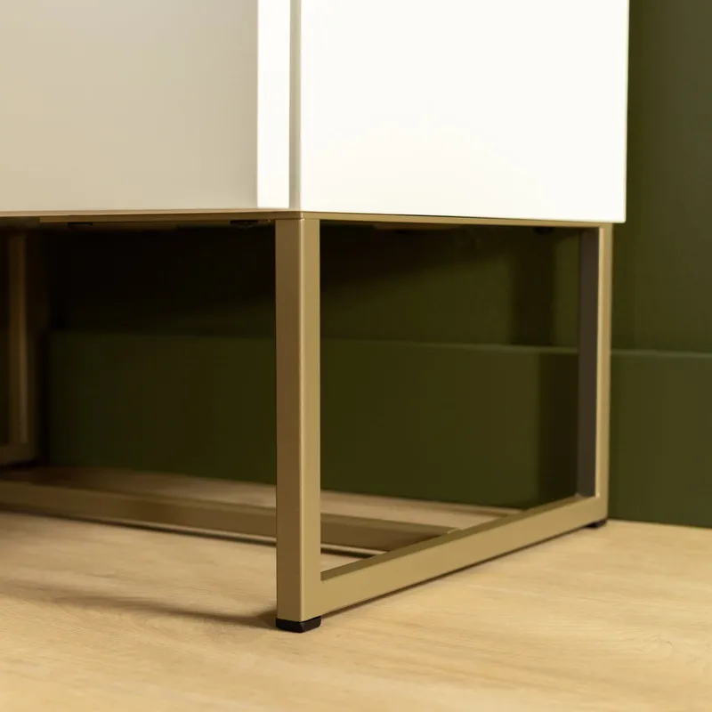 Kidsmill Intense II Schrank mit 3 Türen - Weiß / Patiniertes Messing