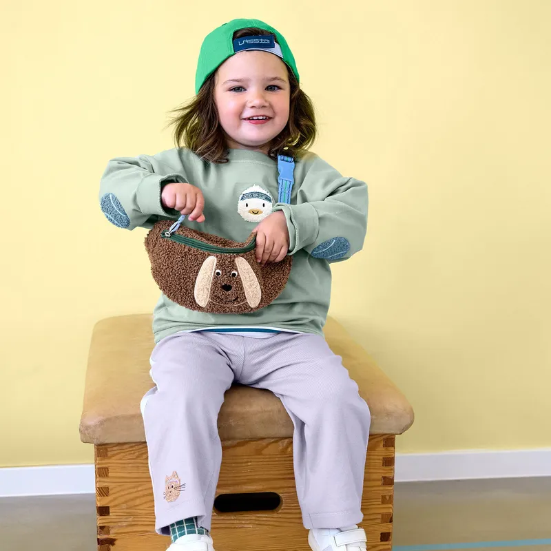 Lässig Kids Bauchtasche - Team Dog - Braun