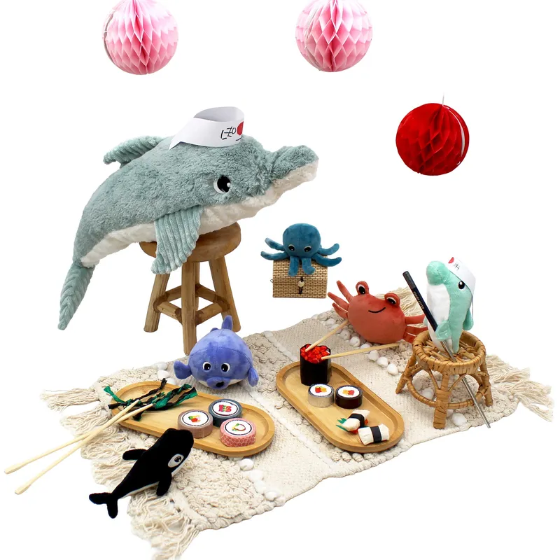 Les Ptipotos Tofou The Dolphin Kuscheltier
