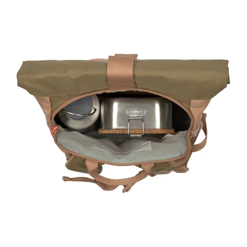 Lässig Rolltop Mini-Rucksack Nature Hazelnut
