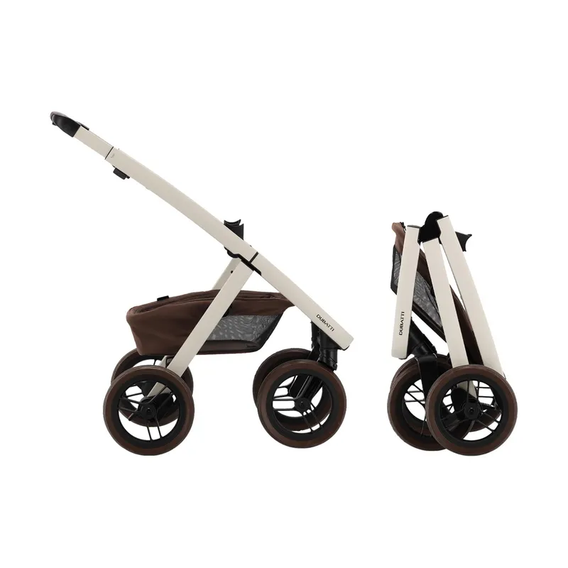 Dubatti Two E2 Kinderwagen Paket- Walnut Brown / Chalk / Brown
