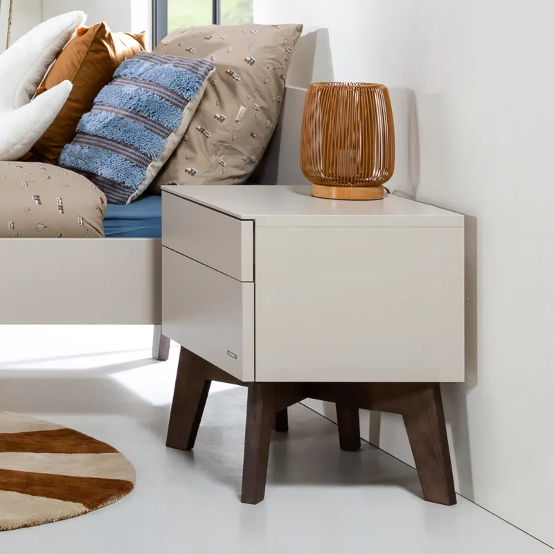 Kidsmill Sixties Nachttisch Oatmeal / Walnut
