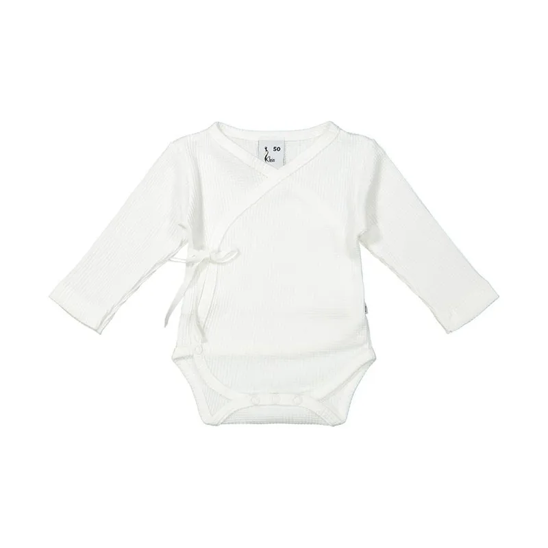 Klein Baby Wickelbody - Lange Ärmel - Größe 62 - Off White