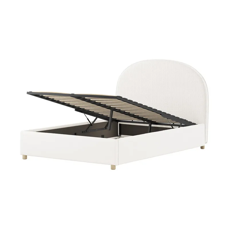 Vipack Bett - Moon Storage - 140 x 200 cm - Bouclé