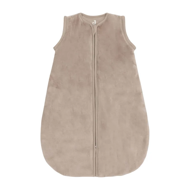 Jollein Baby Schlafsack mit Abnehmbaren Ärmeln Samt - Milky Coffee - 60 cm