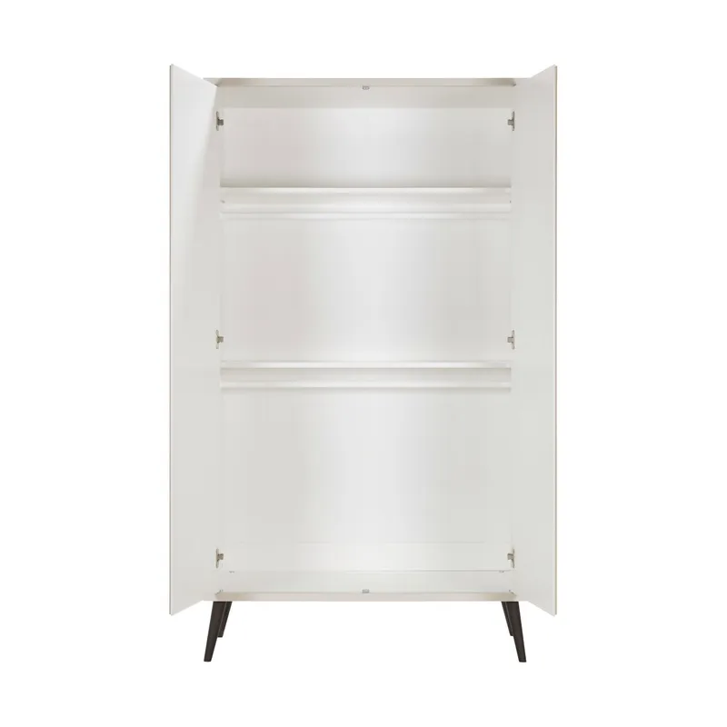Europe Baby Sterre Kleiderschrank 2-Türig - Oatmeal / Schwarz