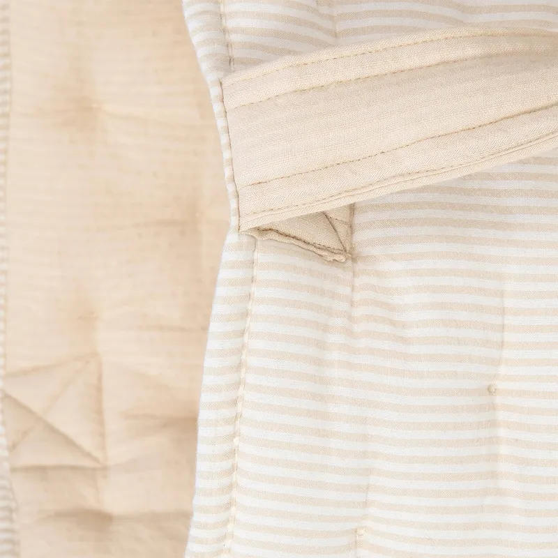 Little Dutch Aufbewahrungskorb Groß – Pure – Soft Beige Stripe – 35 x 45 cm