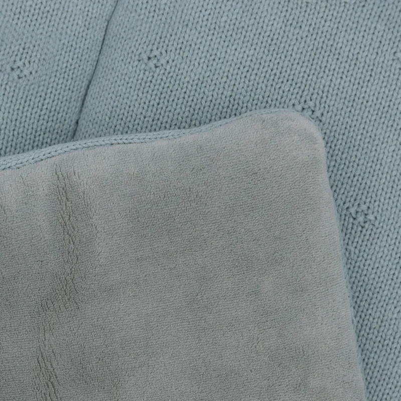 Jollein Check Knit Laufstallteppich - 75x95cm - Sea Green