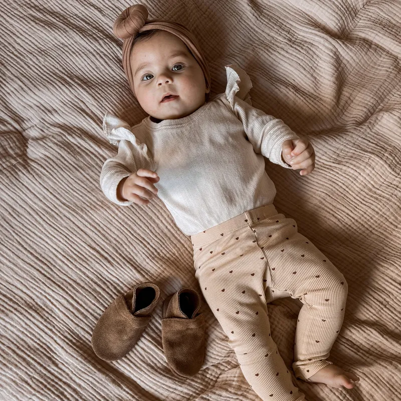 Baby Dutch Babyschuhe – Uni – L / 20 - Dark Brown
