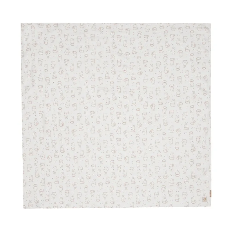 Jollein Miffy Moments Hydrophiles Tuch – 2 Stück – 115 x 115 cm – Light Terra