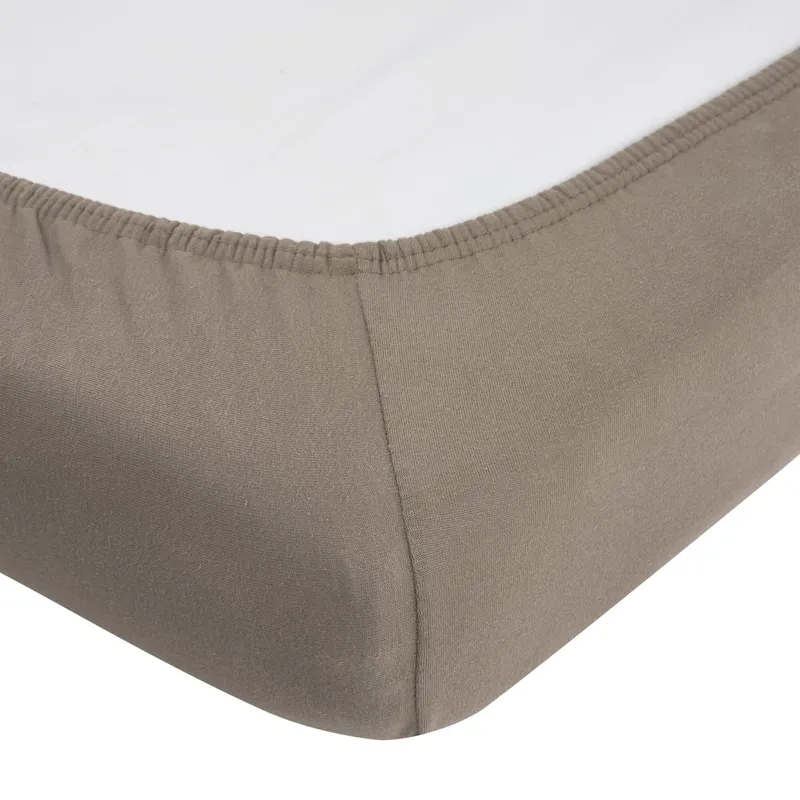 Meyco Spannbettlaken – 2 Stück – 70 x 140/150 cm – Jersey – Dark Taupe