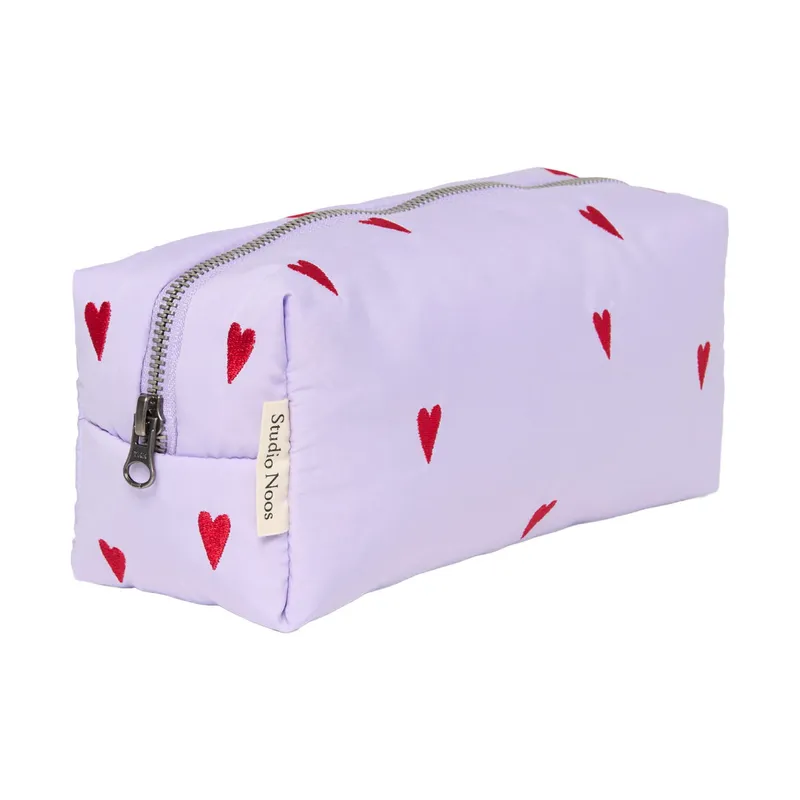 Studio Noos Etui - Puffy - Purple Hearts