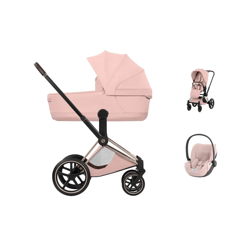 Cybex Priam 5 / e-Priam 5 Style Kinderwagen 3-in-1 Bundle – Rosegold