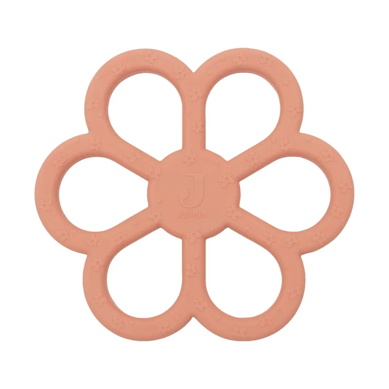 Jollein Beißring - Flower - Coral Rose