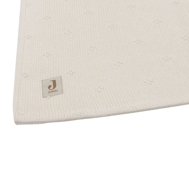 Jollein Cosy Knit - Bettdecke - 100 x 150 cm - Velvet - Ivory