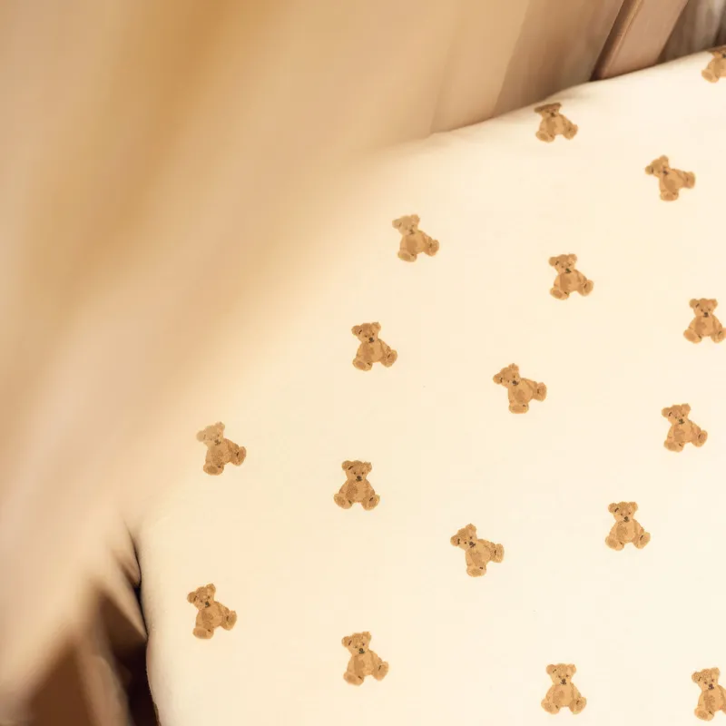 Jollein Spannbettlaken - 60x120 cm - Jersey - Mini Teddy Bear