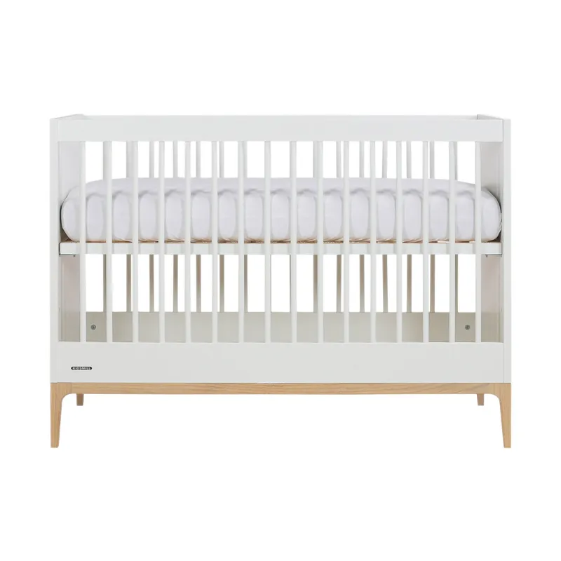 Kidsmill Intense II Babybett - 60 x 120 cm - Matt Weiß / Eiche