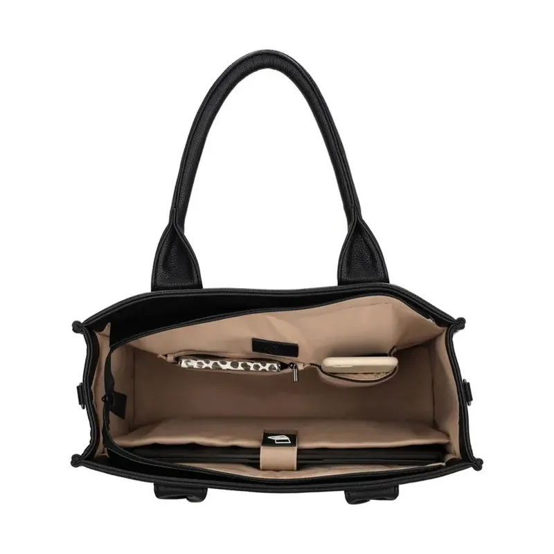 Charm London Laptoptasche / Wickeltasche – Bond – Schwarz