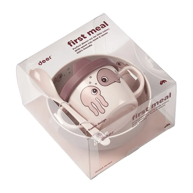 Done By Deer Sea Friends First Meal Geschirr-Set Powder
